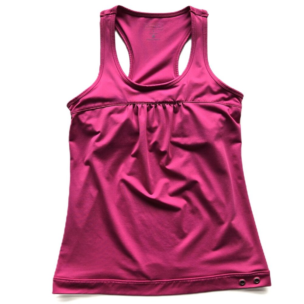 ATHLETA As-New Racerback Tank Top w/ Padded Sports Bra Bright Pink Women's S